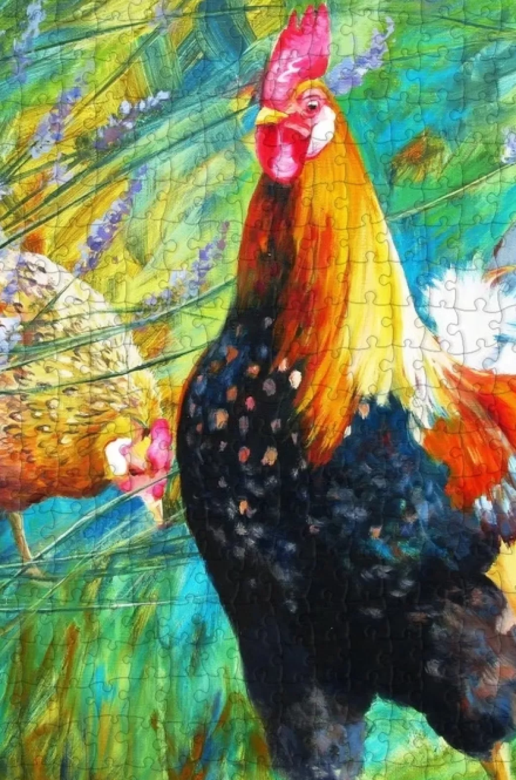 Ronald W. Butler's Vogelpuzzels>All Jigsaw Puzzles: Ronald W Butler's - Cock & Hen (300) Houten Legpuzzel