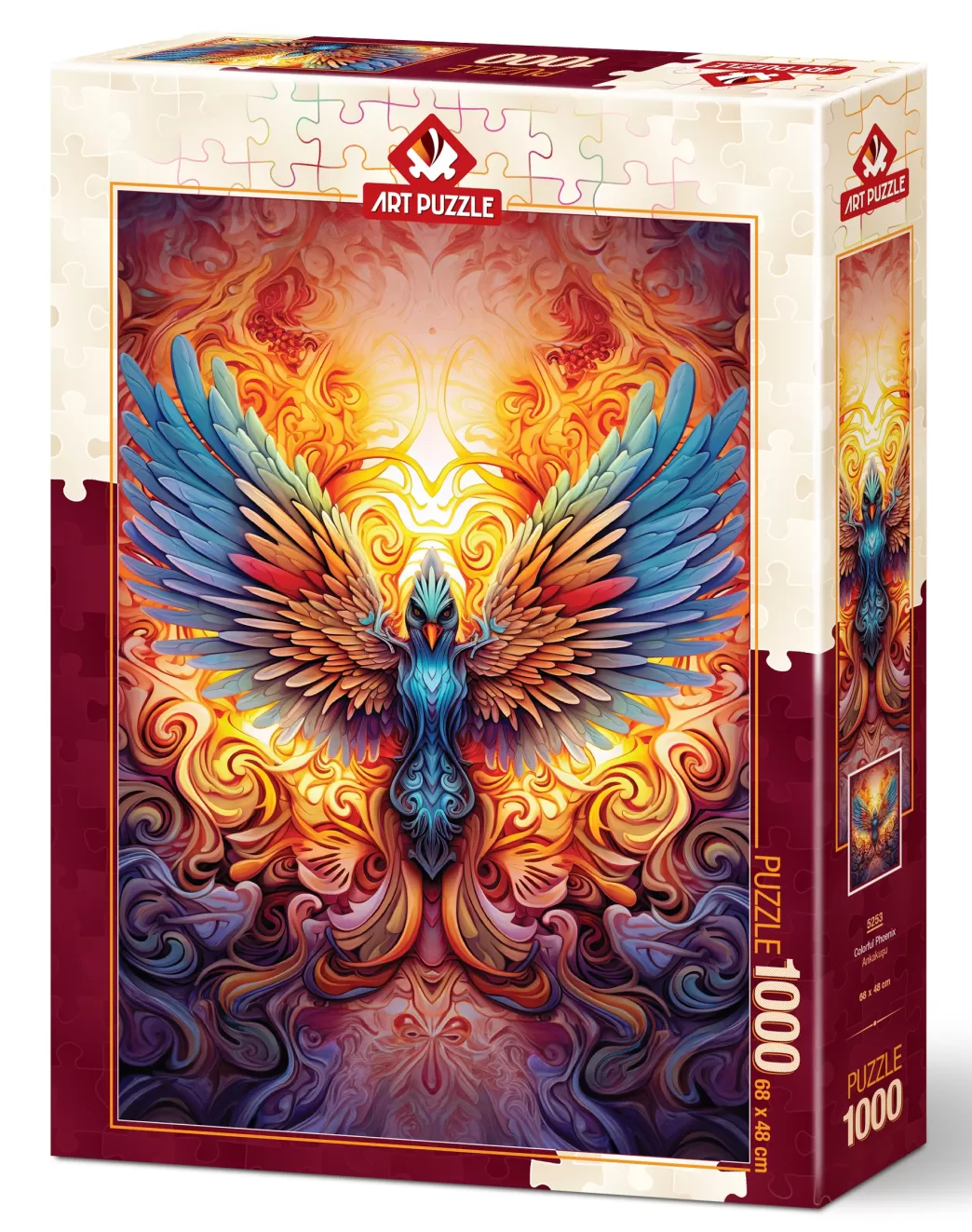 Art Puzzle Vogelpuzzels>: Colorful Phoenix (1000) Verticale Puzzel