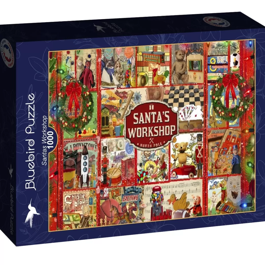 Bluebird Collage Puzzels>: Santa's Workshop North Pole (1000) Kerstpuzzel