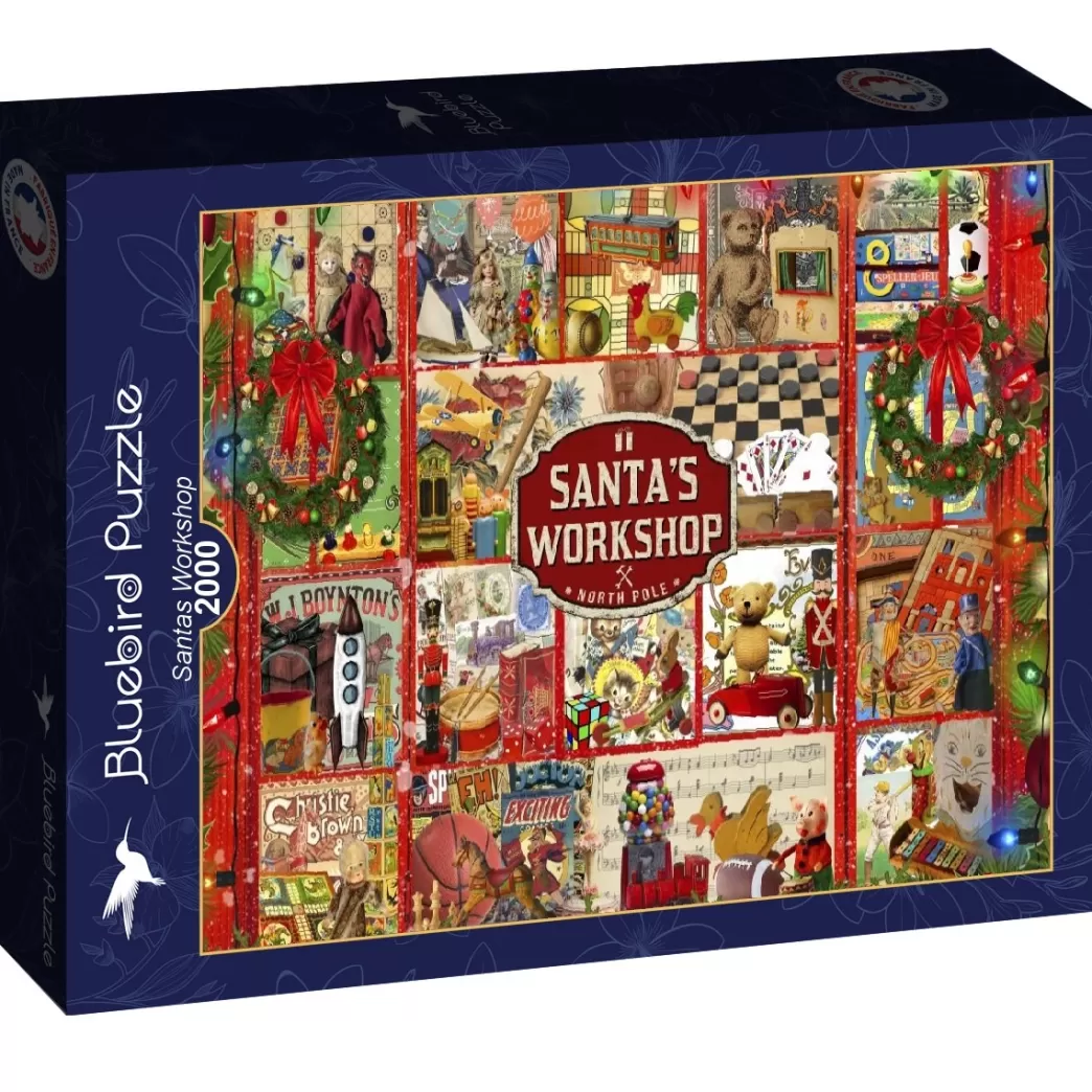 Bluebird Collage Puzzels>: Santa's Workshop North Pole (2000) Kerstpuzzel