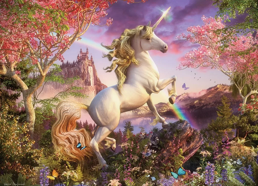 Cobble Hill Fantasy Puzzels>: Realm Of The Unicorn (350) Familypuzzel
