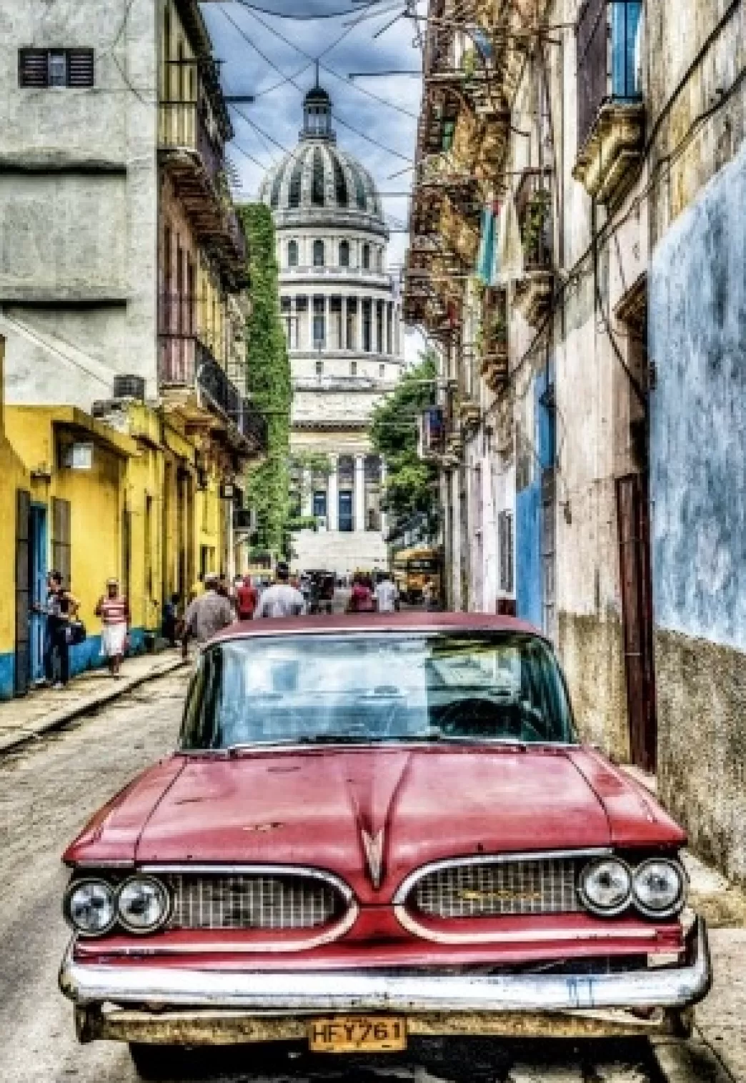 Educa Autopuzzels>: Vintage Car In Old Havana (1000) Verticale Puzzel