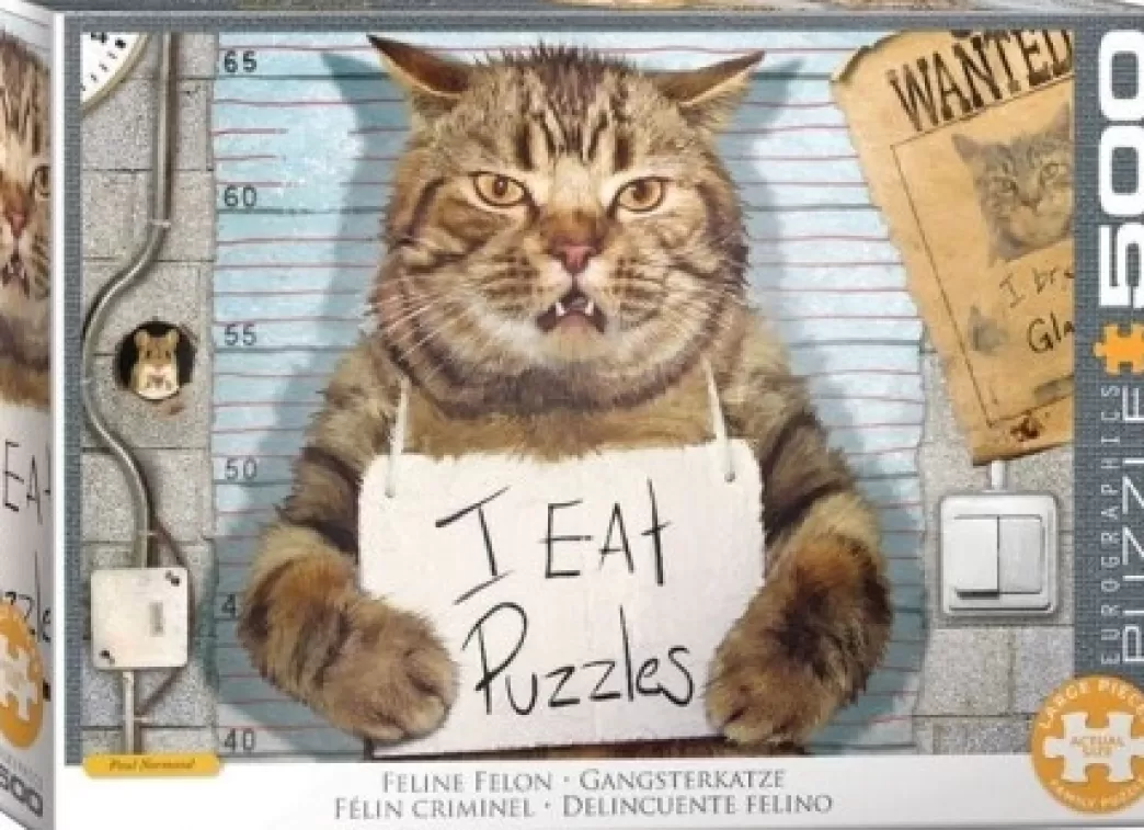 Eurographics Kattenpuzzels>: Feline Felon (500Xl) Legpuzzel