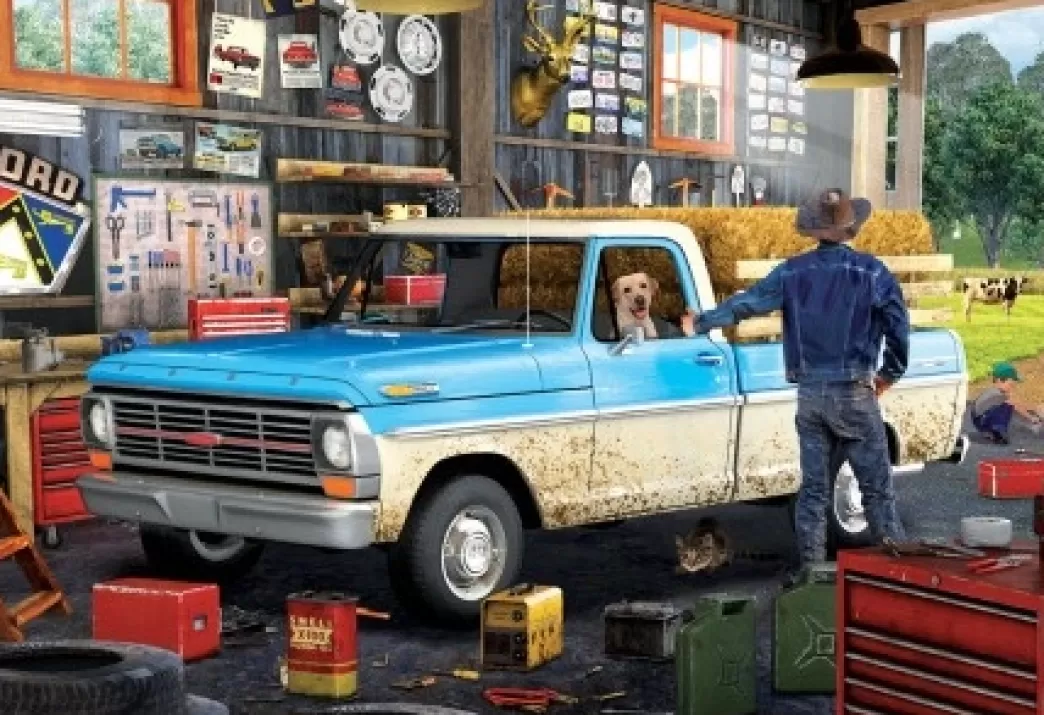 Eurographics Autopuzzels>: Ford Hard Day's Work (550) Puzzel In Tinnen Blik
