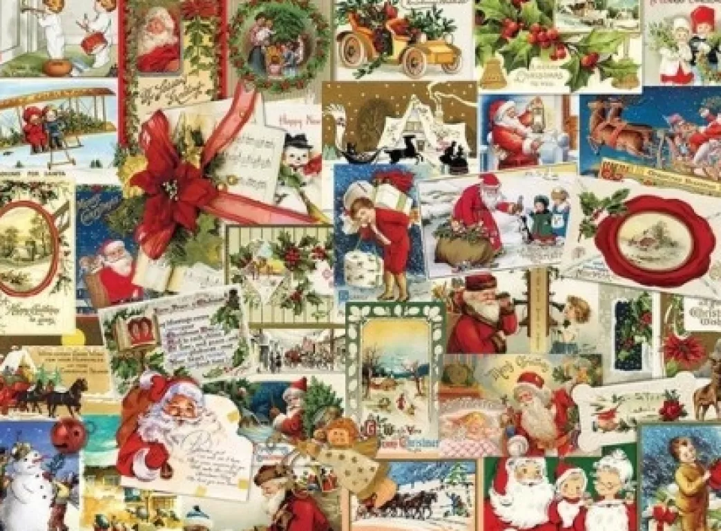Eurographics Collage Puzzels>: Vintage Christmas Cards (1000) Kerstpuzzel