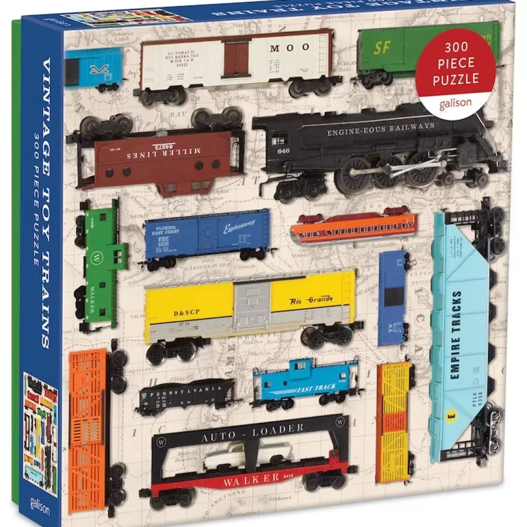 Galison Treinpuzzels>: Vintage Toy Trains (300) Treinpuzzel
