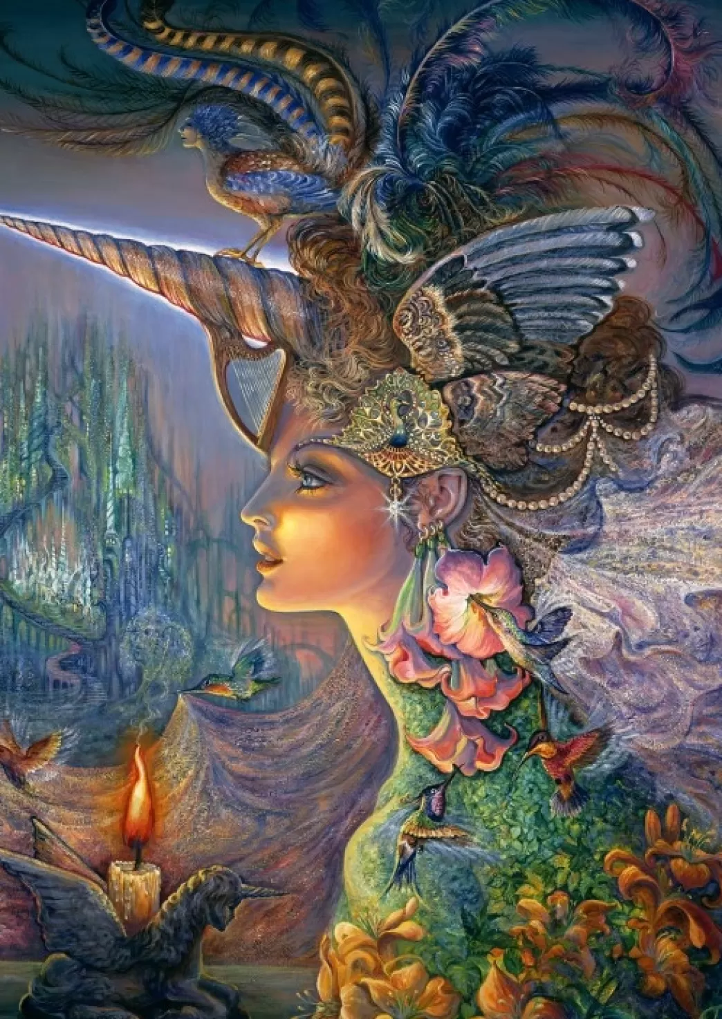 Grafika Fantasy Puzzels>: Josephine Wall - My Lady Unicorn (2000) Fantasypuzzel