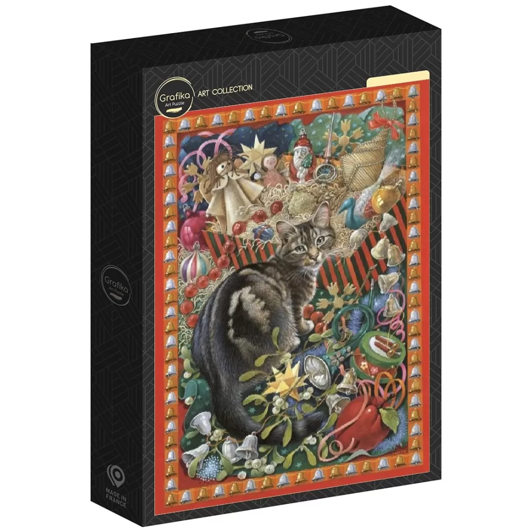 Grafika Kattenpuzzels>: Octopussy With Christmas Decoration (1000) Verticale Puzzel