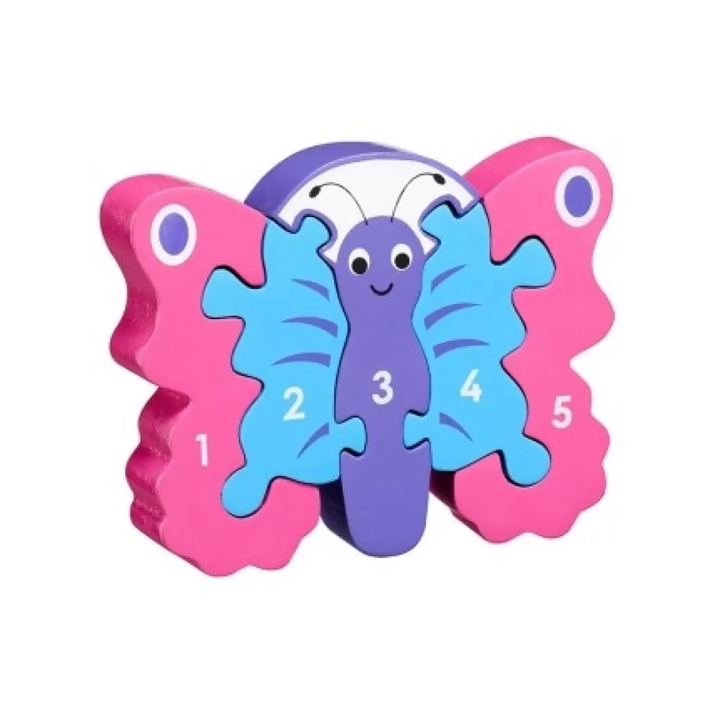 Lanka Kade Vlinderpuzzels>: Vlinder Getallen 1 T/M 5 (5) Houten Kinderpuzzel