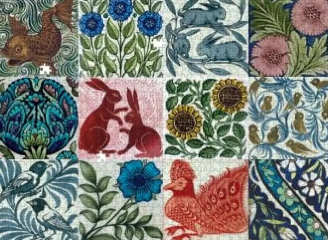 Museums and Galleries Collage Puzzels>: Arts And Crafts Tile Designs (1000) Legpuzzel
