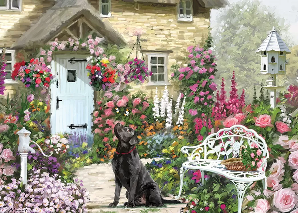 Otter House Hondenpuzzels>: Cottage Garden (1000) Legpuzzel