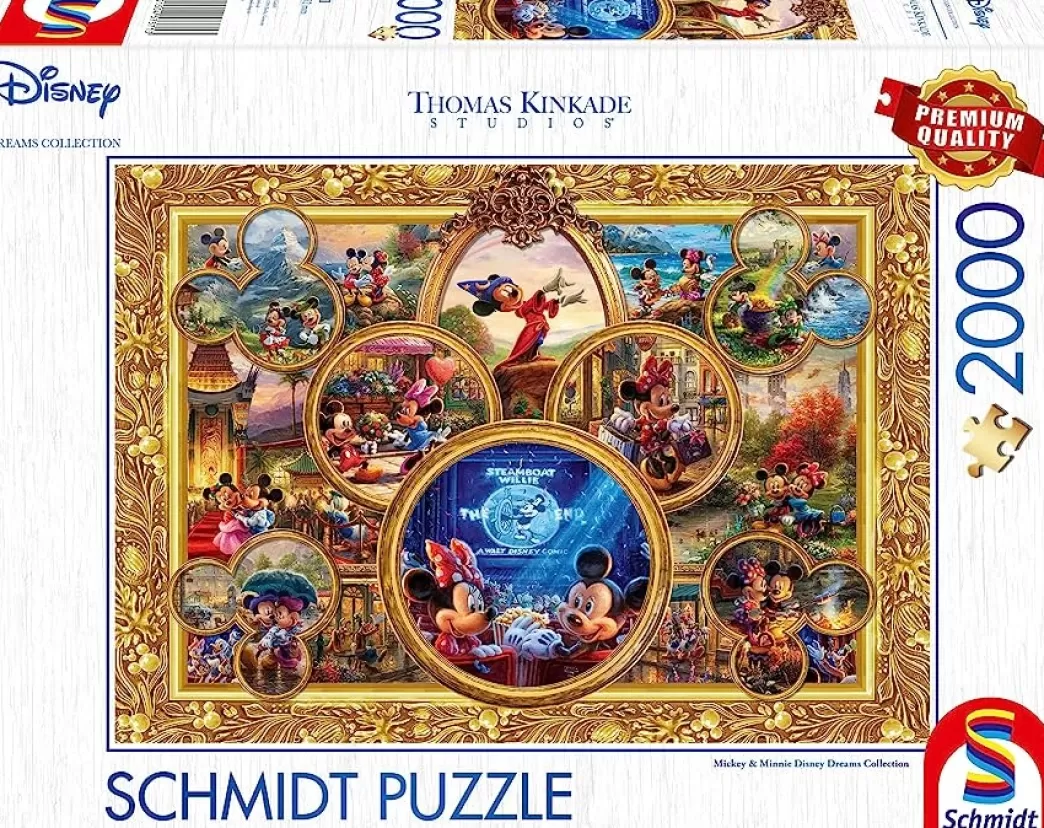Schmidt Collage Puzzels>: Thomas Kinkade - Mickey And Minnie Disney Collection (2000) Legpuzzel
